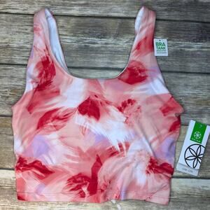 NWT Gaiam Flow Longline Sports Bra Bright Canteloupe Sz S